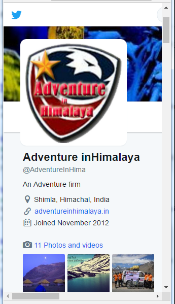 adventure in himalaya twitter