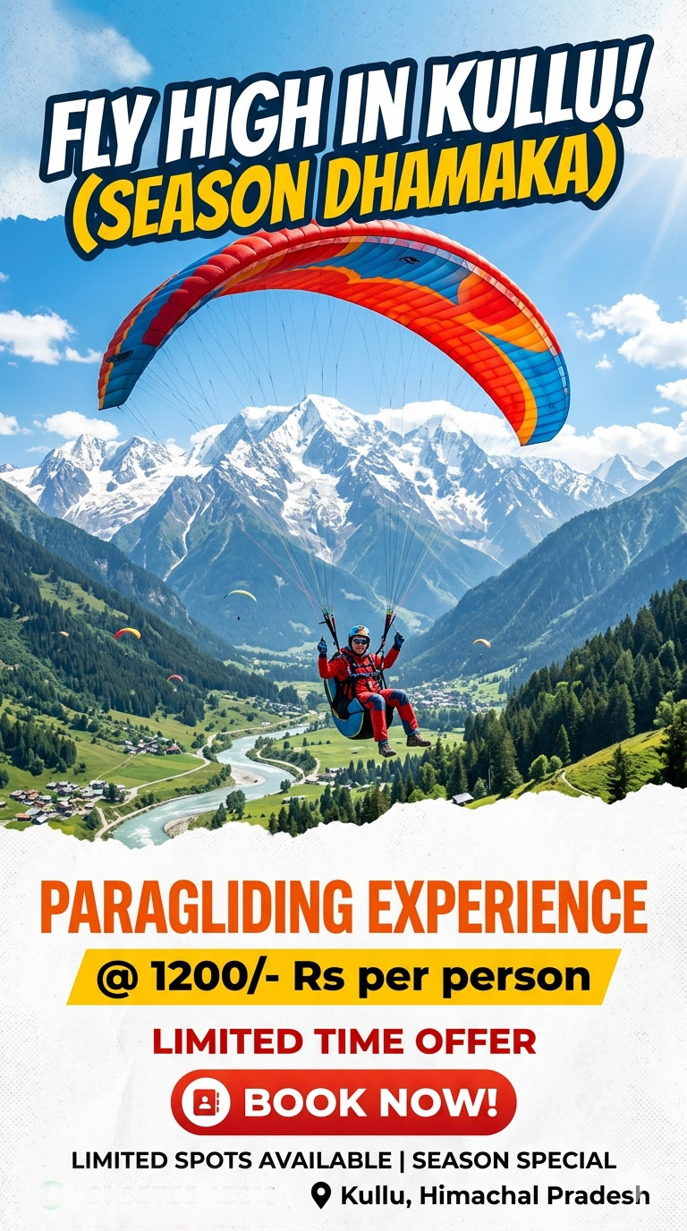 Paragliding in Dobhi -Kullu Manali